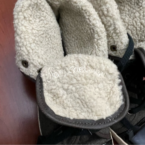 Sam Edelman hi /low top sneakers with faux shearing lining shoes size 7.5 - Picture 15 of 16